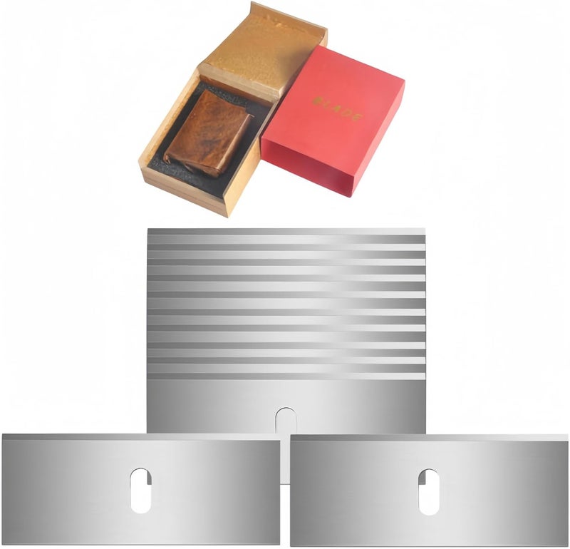 POFUIERKN Replacement Mat Blades with Storage Box，Stainless Steel Mat Cutter Blade for Framing 100PCS - Image 1